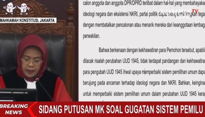 Breaking News: MK Putuskan Sistem Pemilu Tetap Terbuka
