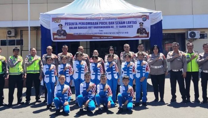 Pocil Polres Sibolga Raih Juara I Lomba Pocil dan Senam Lantas