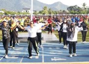 Kampanye Sekolah Sehat, Dinas Pendidikan Tapteng Gelar Senam Massal