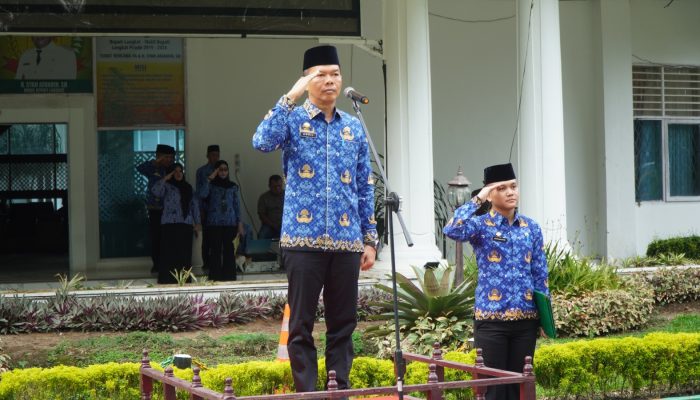 Pemimpin Sementara (Plt) Bupati Langkat Memimpin Upacara Hari Kesadaran Nasional