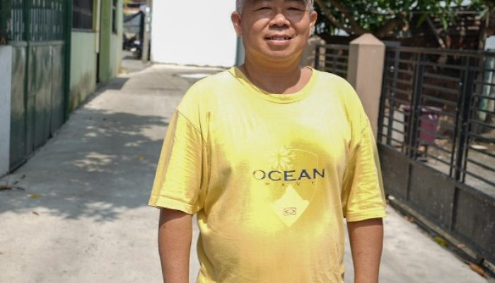 Warga Kelurahan Rengas Pulau Bersyukur dengan Perbaikan Jalan Gang Perabot