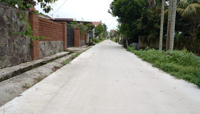 Jalan Bunga Rinte Gang Bangun di Medan Tuntungan Telah Dibeton oleh Pemko Medan