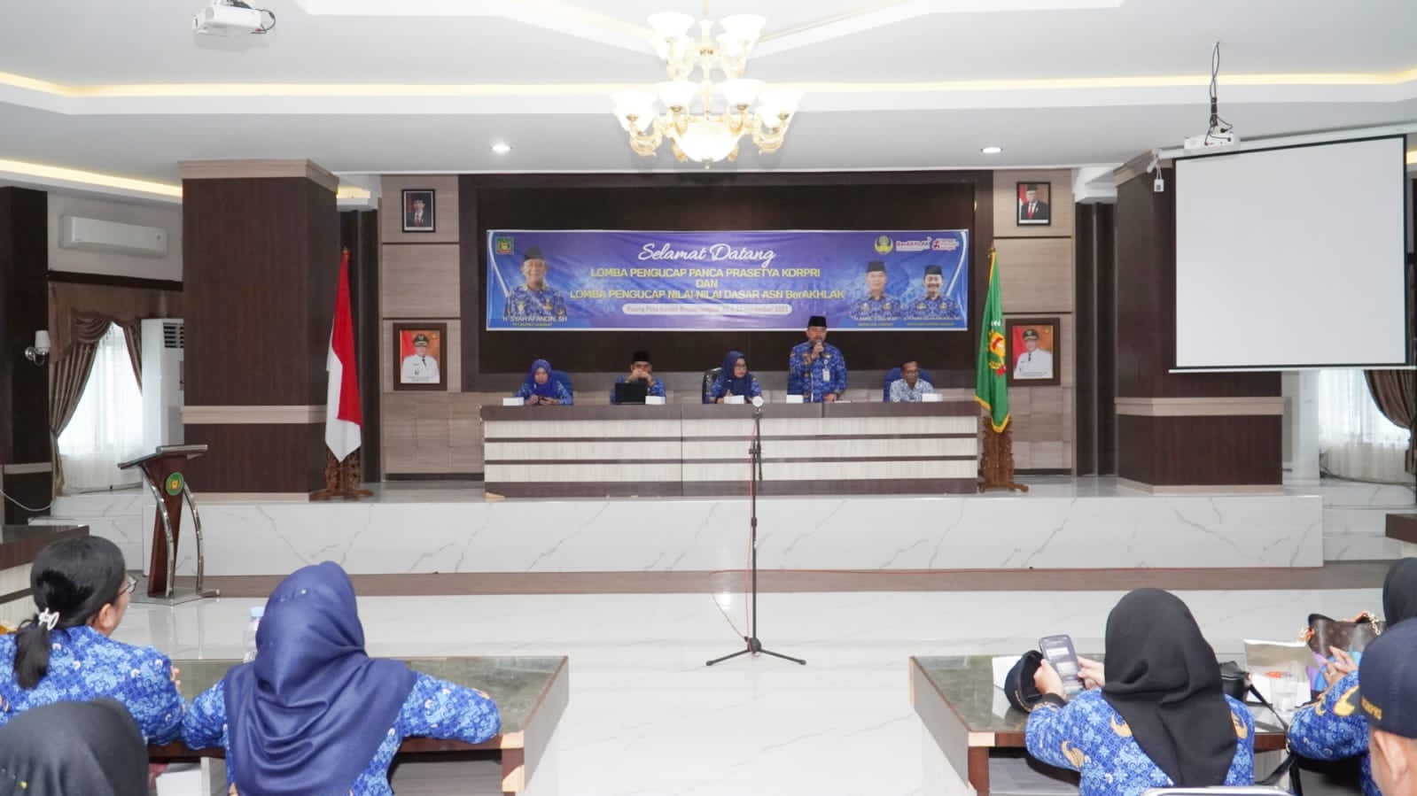 DPK Korpri Kabupaten Langkat Gelar Lomba Pengucap Panca Prasetya Korpri dan Pengucap Nilai-Nilai Dasar ASN BerAhlak