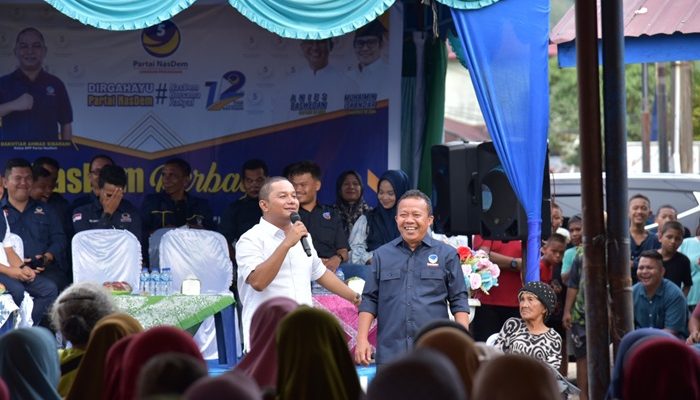 500 Petani dan Nelayan di Hutabalang Terima Bantuan Dari NasDem