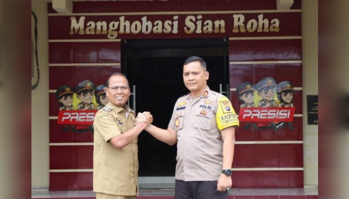 Kapolres Tapteng Sambut Hangat Kunjungan Pj Bupati Tapteng yang Baru