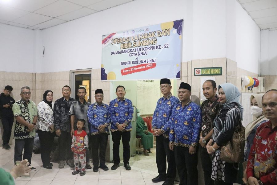 KORPRI Binjai Gelar Operasi Katarak dan Operasi Bibir Sumbing Gratis dalam Peringatan HUT ke-52