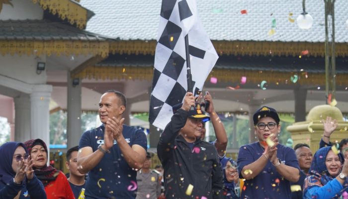 Peserta Jalan Santai Peringati Hari Kesehatan Nasional di Langkat