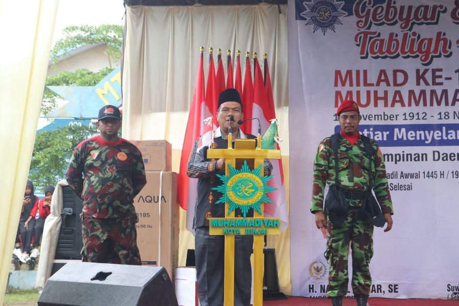 Tabligh Akbar Gebyar Milad ke-111 Muhammadiyah Kota Binjai: Memperingati Perjalanan Panjang Organisasi