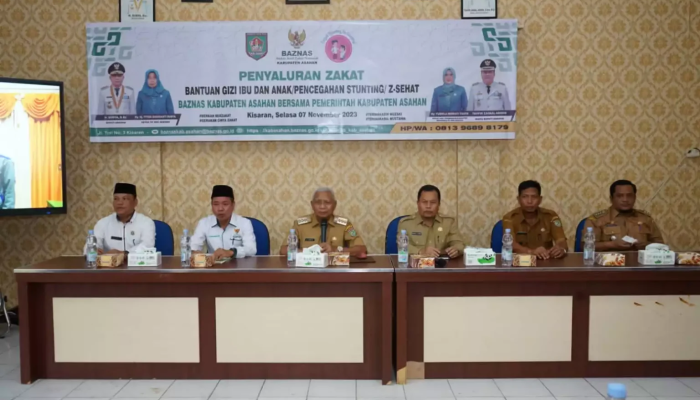 Bupati Asahan dan Baznas Kabupaten Asahan Salurkan Bantuan Makanan Tambahan untuk Balita Stunting