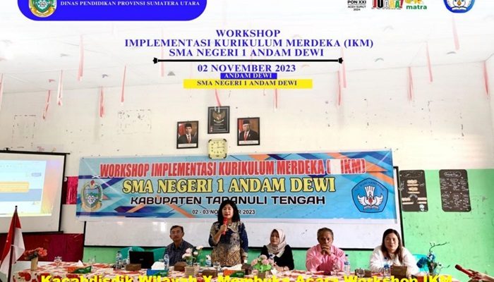 Kacabdisdik Wilayah X Resmi Buka Workshop Implementasi Kurikulum Merdeka SMA Negeri 1 Andam Dewi