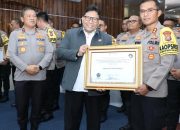 Kapolres Sibolga Terima Penghargaan dari Ombudsman Atas Kepatuhan Penyelenggaraan Pelayanan Publik