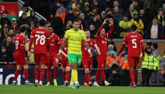 Liverpool Melaju ke Babak Kelima Piala FA setelah Menekuk Norwich City 5-2