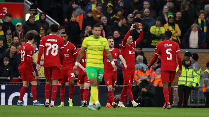 Liverpool Melaju ke Babak Kelima Piala FA setelah Menekuk Norwich City 5-2