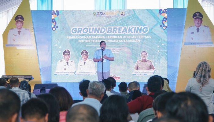 Gelar Groundbreaking: Medan Rapi Tanpa Kabel, Wali Kota Bobby Nasution Lanjutkan Program Smart City