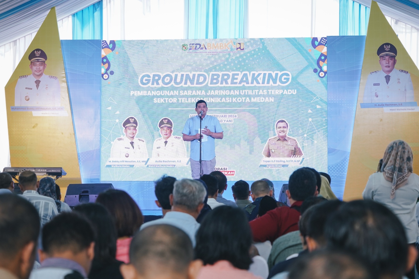 Gelar Groundbreaking: Medan Rapi Tanpa Kabel, Wali Kota Bobby Nasution Lanjutkan Program Smart City