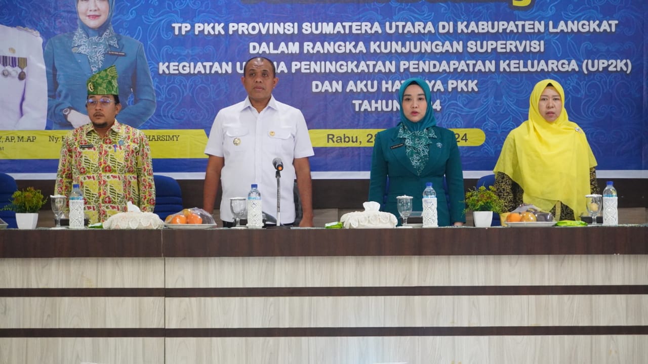 Pj Bupati Langkat Sambut Tim Supervisi TP.PKK Provsu di Kantor Bupati