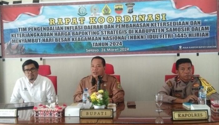 Bupati Samosir Pimpin Rapat Tim Pengendali Inflasi Daerah Menyambut Idul Fitri
