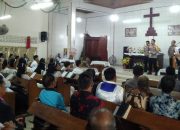 Di Minggu Palma Kapolres Sibolga Sampaikan Imbauan Kamtibmas kepada Jemaat HKI