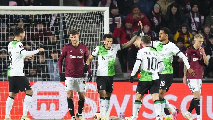 Liverpool Menggilas Sparta Praha 5-1 dan Mendekat ke Perempatfinal Liga Europa