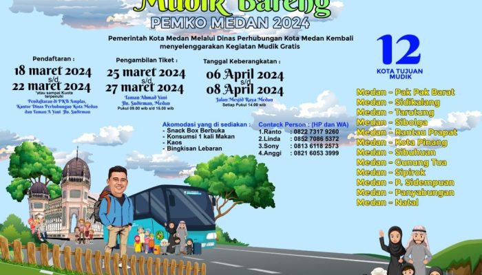 Program Mudik Bareng Pemko Medan Sambut Idul Fitri: 6.000 Pemudik Siap Diberangkatkan