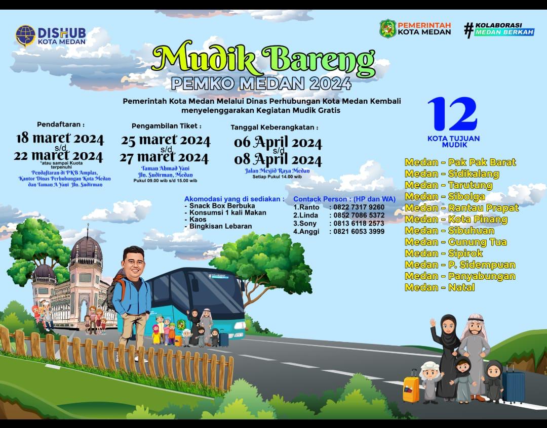 Program Mudik Bareng Pemko Medan Sambut Idul Fitri: 6.000 Pemudik Siap Diberangkatkan