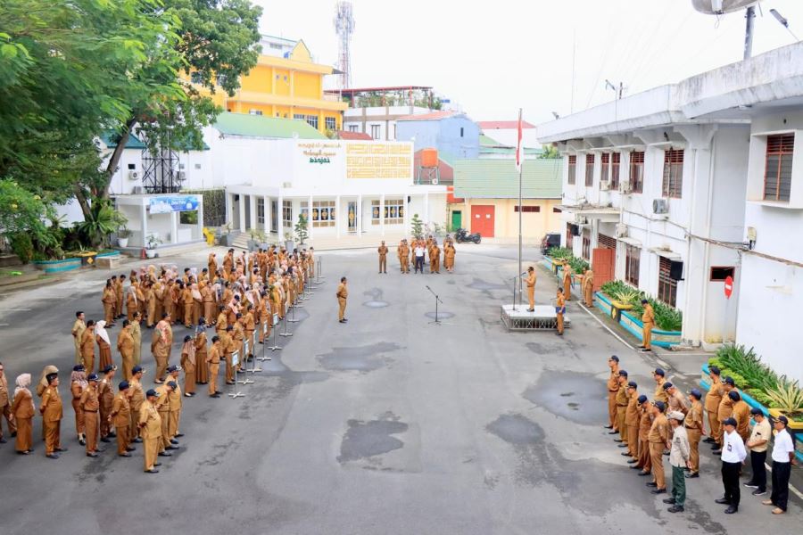 Binjai Gelar Apel Gabungan, Fokus pada Pengurangan Pengangguran dan Stabilitas Sosial