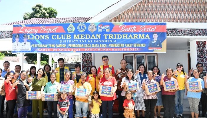 Lions Club Medan Tridharma Sumbangkan Bantuan kepada Pemerintah Kabupaten Samosir