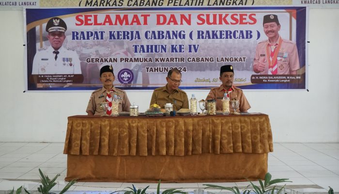Pj Bupati Langkat Melalui Sekretaris Daerah Sampaikan Harapan pada Rapat Kerja Cabang Gerakan Pramuka Kwartir Cabang Langkat Tahun 2024