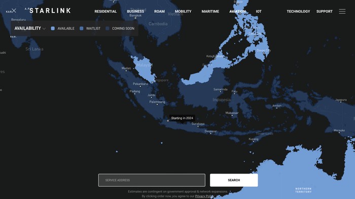 Satelit Starlink dan Operator Lokal Bersaing untuk Melayani Akses Internet di Indonesia