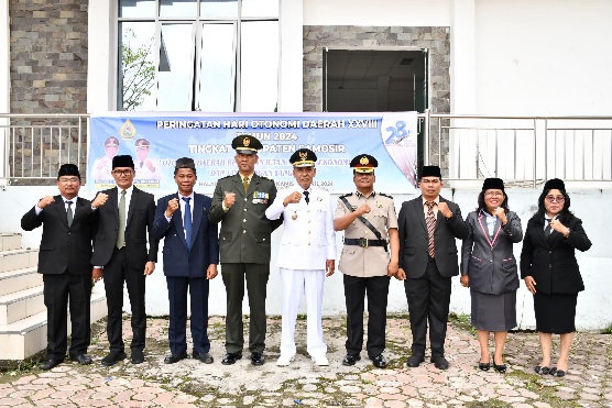 Wakil Bupati Samosir Pimpin Upacara Peringatan Hari Otonomi Daerah XXVIII