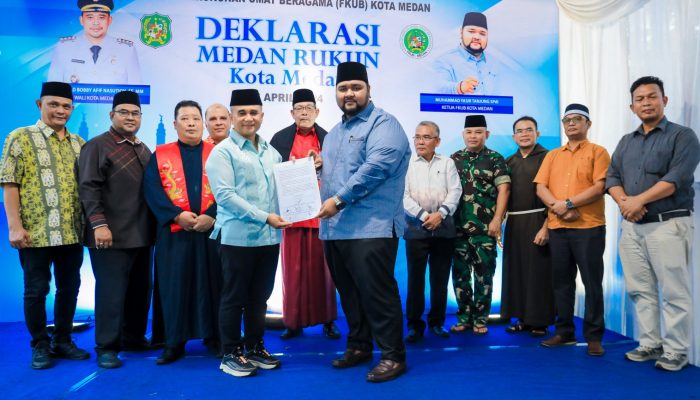 Wali Kota Medan Apresiasi Deklarasi Medan Rukun oleh FKUB dan Majelis Agama