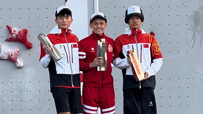 Atlet Panjat Tebing Indonesia Veddriq Leonardo Memastikan Peluang Tampil di Olimpiade 2024