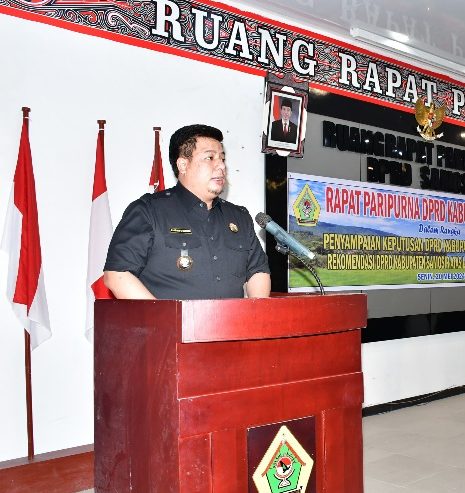Bupati Samosir Terima Rekomendasi DPRD terkait LKPj Tahun Anggaran 2023