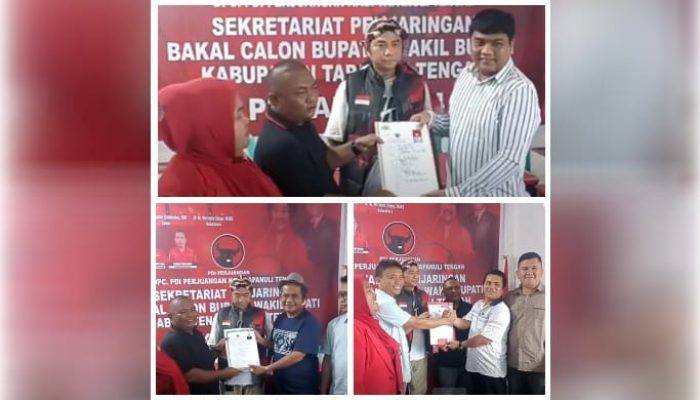 Darwin, Kiyedi dan Syukri Penarik Resmi Mendaftar ke PDI Perjuangan Tapteng