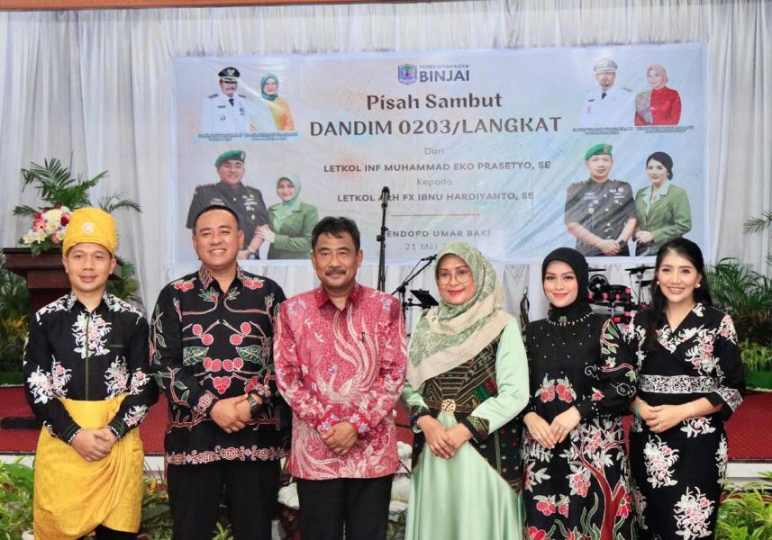 Pisah Sambut Komandan Kodim 0203/Lkt di Kota Binjai