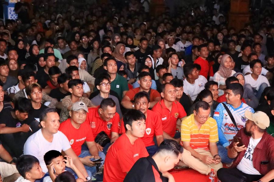 Wali Kota Binjai dan Masyarakat Nobar Timnas Indonesia U-23 di Semifinal Piala Asia U-23