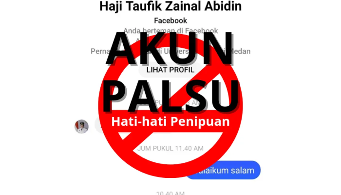 Pemkab Asahan Peringatkan Masyarakat Tentang Akun Facebook Palsu Wakil Bupati