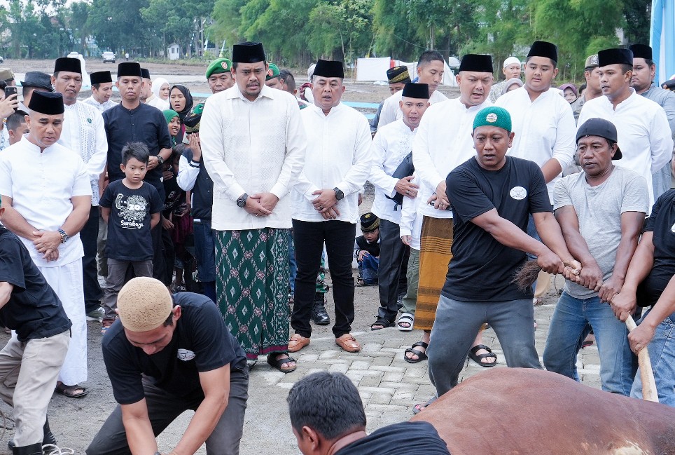 Wali Kota Medan Bobby Nasution dan Keluarga Berkurban di Tasbi I