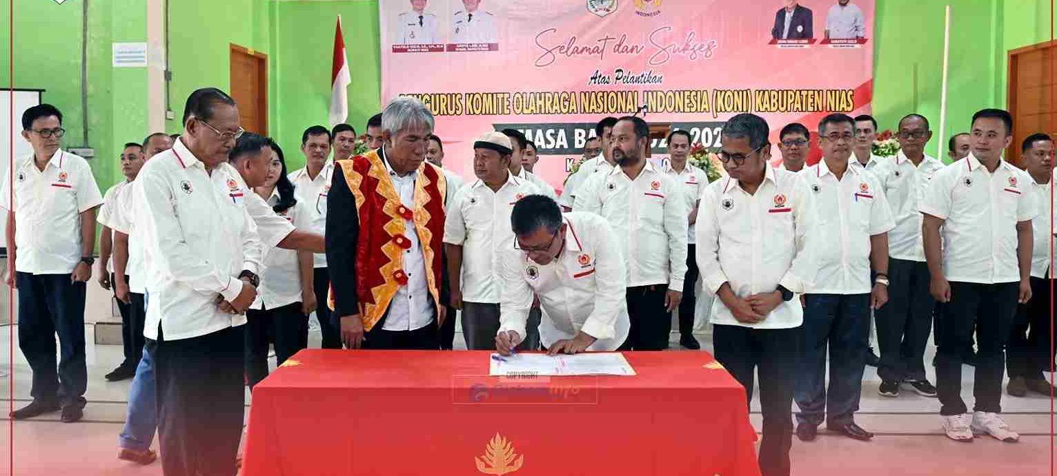 Pelantikan Pengurus KONI Kabupaten Nias Masa Bakti 2024-2028