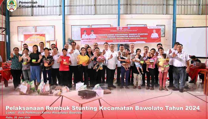 Bupati Nias Hadiri Pelaksanaan Rembuk Stunting di Kecamatan Bawolato