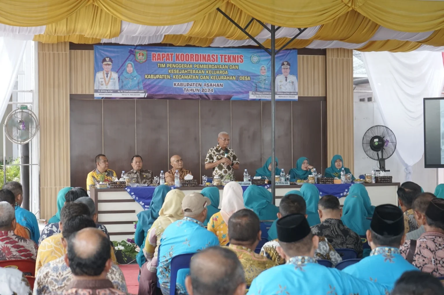 Bupati Asahan H. Surya, BSc Membuka Rapat Koordinasi Teknis TP. PKK Kabupaten Asahan Bulan Juni 2024