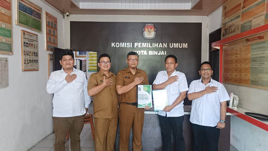 Bapperida Kota Binjai Serahkan Dokumen Perencanaan RPJPD dan RPJMD kepada KPUD Kota Binjai
