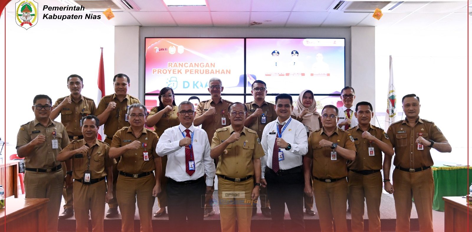 Koordinasi Implementasi Perubahan Pada Pelatihan Kepemimpinan Nasional Tingkat II di Kabupaten Nias