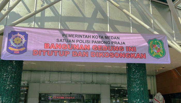 Pemko Medan Tutup Sementara Mall Centre Point Akibat Tunggakan Pajak