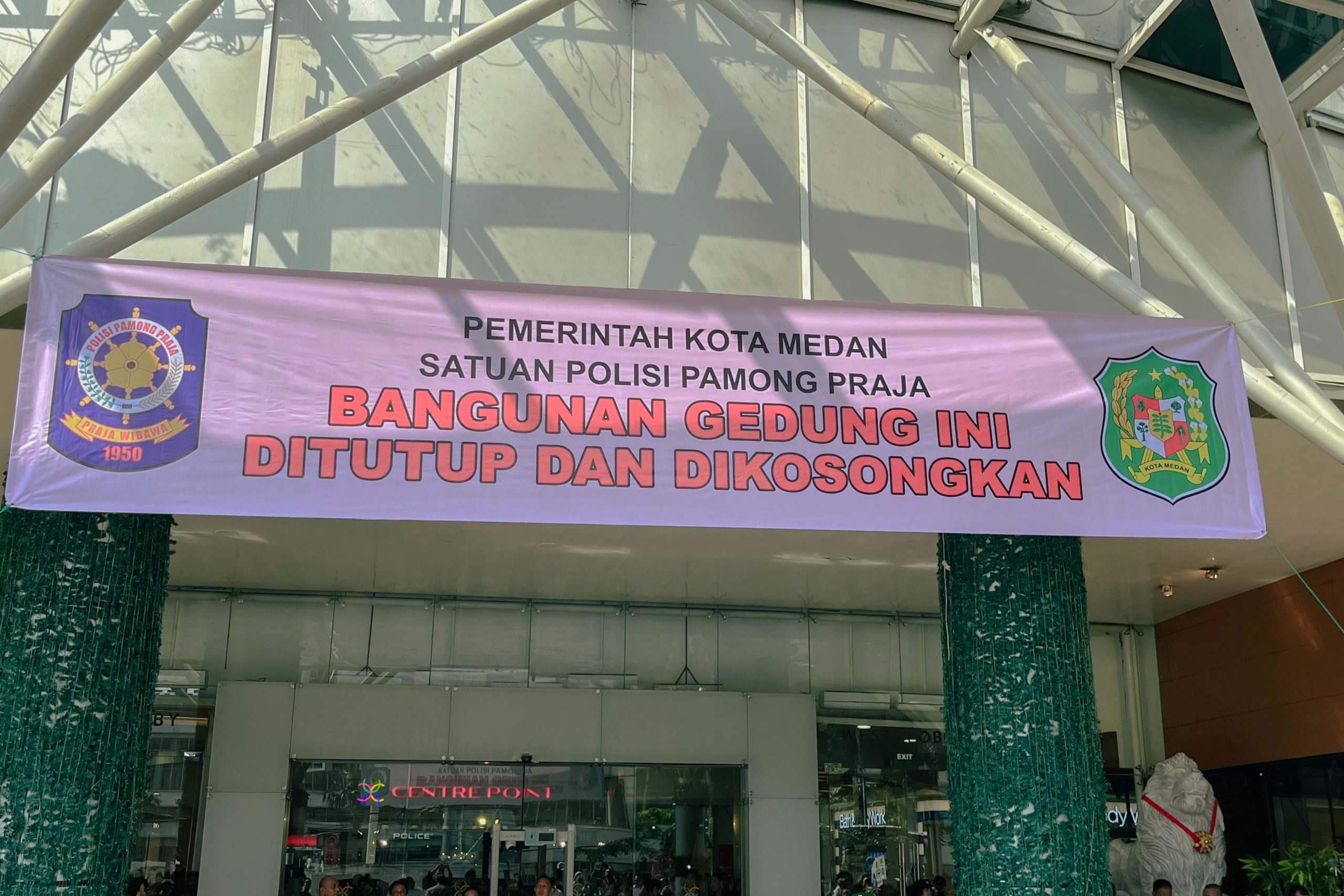 Pemko Medan Tutup Sementara Mall Centre Point Akibat Tunggakan Pajak