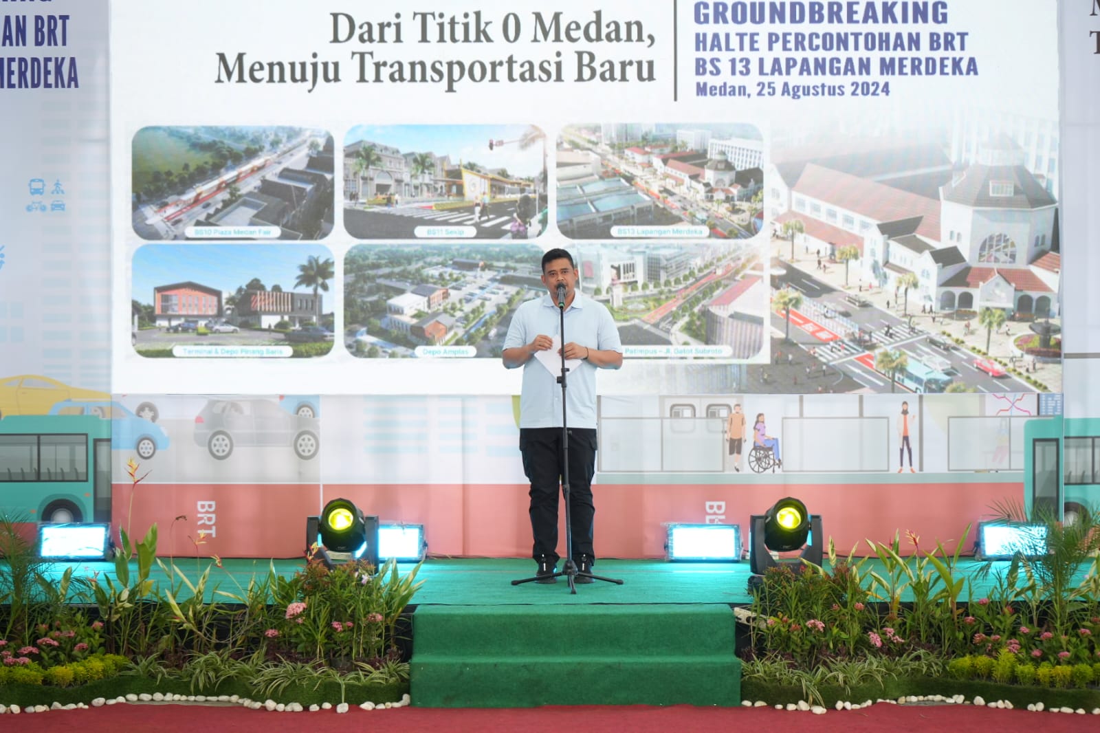 Wali Kota Medan Apresiasi Kemenhub RI atas Proyek Pembangunan Halte Percontohan BRT di Lapangan Merdeka