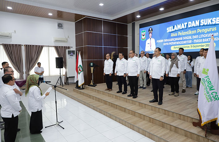 Wali Kota Pematangsiantar Lantik Pengurus F-TJSLP Masa Bakti 2024-2027