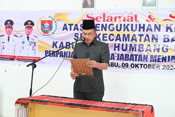 Bupati Humbahas Kukuhkan 7 Kepala Desa di Kecamatan Baktiraja, Masa Jabatan Diperpanjang Hingga 8 Tahun