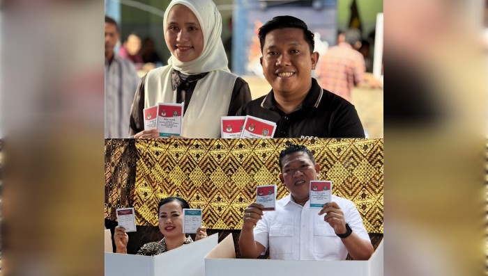 Calon Wali Kota Sibolga Syukri Mencoblos di Aek Habil, Pantas di Pancuran Bambu