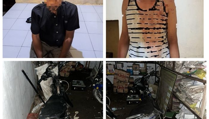 Dua Pelaku Pencuri Sepeda Motor di Pancer Sergei Bonyok Diamuk Warga